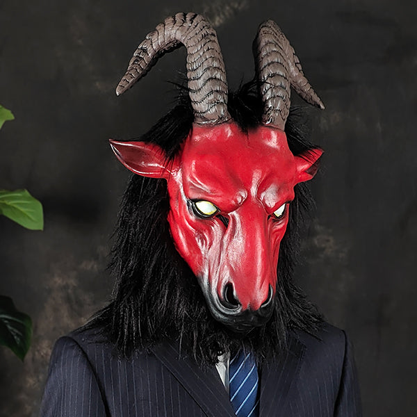 Red Goat Head Mask 40763 #