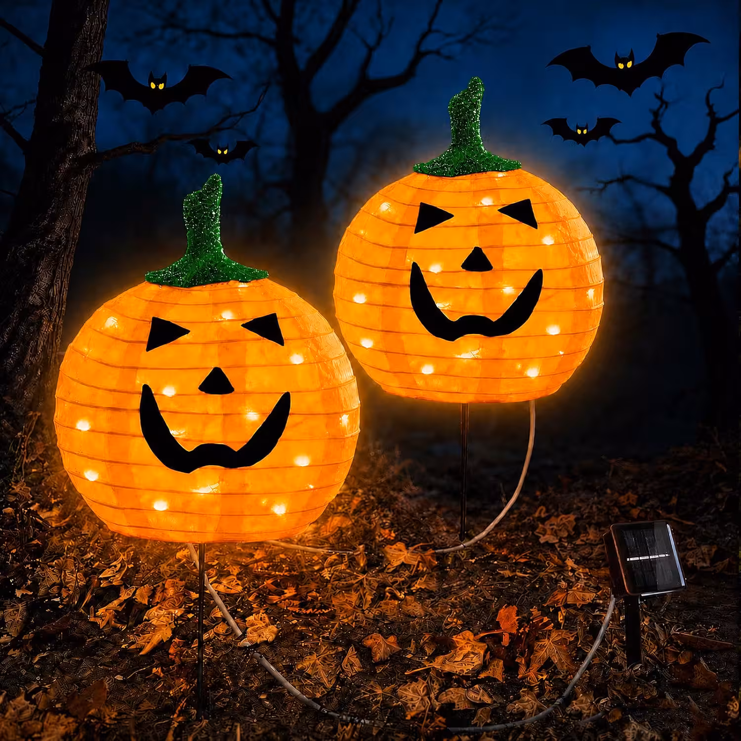 DAYLIGHTIR Solar Halloween Pumpkin Pathway Lights