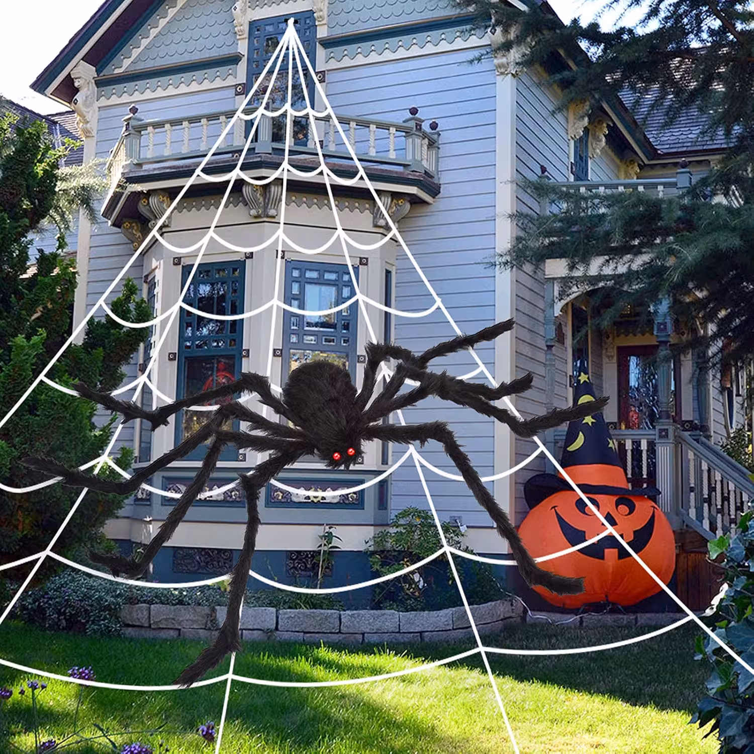 OCATO 200-Inch Spider Web with 59-Inch Giant Spider