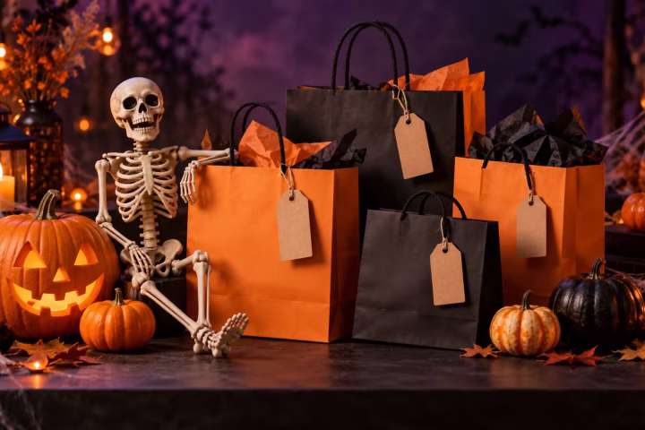 Halloween decorations and shopping bags for 2026 deals